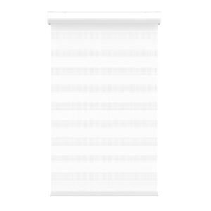 Toile alternée blanche avec cantonière sans cordon