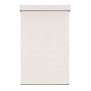 Toile translucide beige effet lin avec cantonière carrée sans cordon