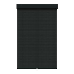 Toile solaire noire 3% avec cantonière carrée sans cordon